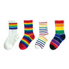【4双装 】儿童袜子春秋冬夏季韩版彩虹条纹男女童袜中筒袜小童运动袜潮 商品缩略图4
