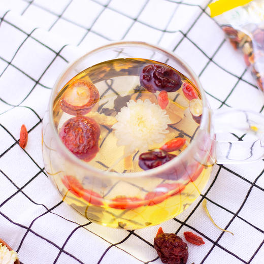 忆江南 茶叶 花草茶 八宝茶三泡台 金银花茶菊花茶红枣甘草组合花茶 10小袋120g 商品图2