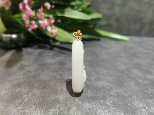 【御珠宫坊】金镶羊脂白玉花 商品图2