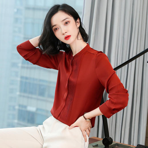 上海旗袍厂ASE-3392气质百塔时尚真丝衬衫 商品图6