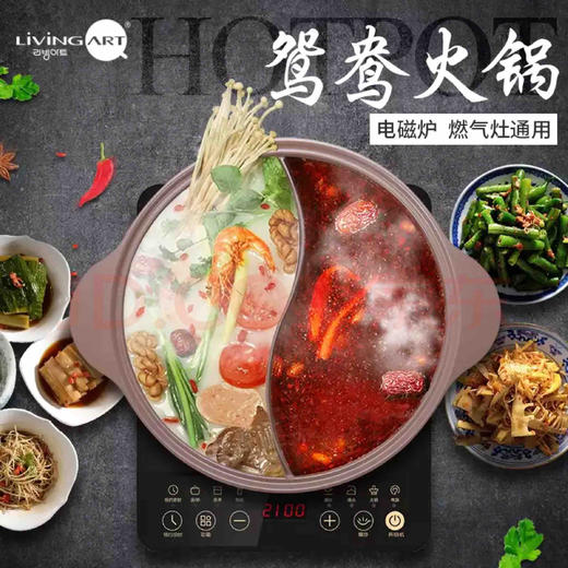 【岁末秒杀】韩国加厚鸳鸯锅火锅炖锅-电磁炉燃气灶通用 商品图0