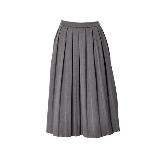 famecoco范可儿半身裙女A字裙百褶裙中长款F201HA101 商品图4