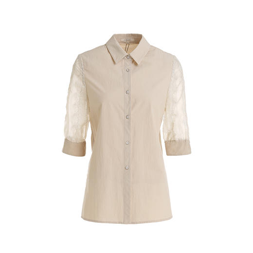 famecoco范可儿夏季法式复古五分袖衬衫F203BA041 商品图4