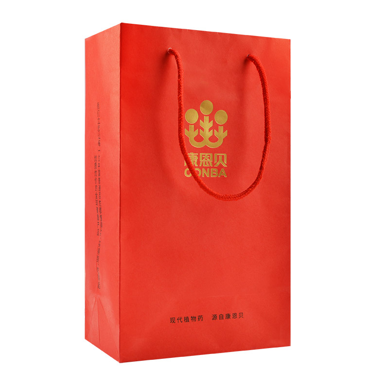 【单拍不发货】康恩贝红色手提袋23*16*10cm