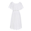 famecoco范可儿一字领连衣裙女夏纯棉气质女人味中长裙F193FA010 商品缩略图4