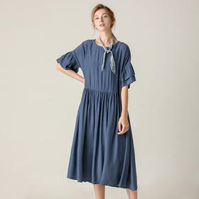 famecoco范可儿连衣裙夏新款宽松娃娃裙A字裙女F203FA048