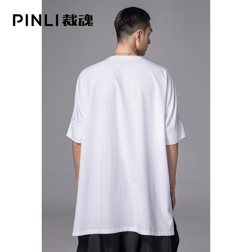 PINLI品立裁魂春季新款宽松提花短袖T恤男士上衣BC211111066 商品图4