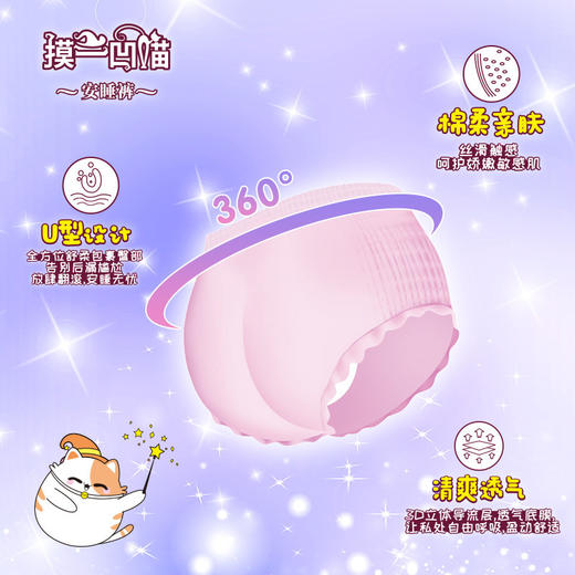 【凸凸棉】极薄超柔安睡裤超熟睡安心裤M-L码两片装TK02 商品图3