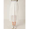 famecoco范可儿白色雪纺半身裙新款纯色显瘦中长款纱裙F195HA002 商品缩略图2