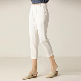 famecoco范可儿裤子女2020夏薄款长裤显瘦百搭休闲裤女F203GA031