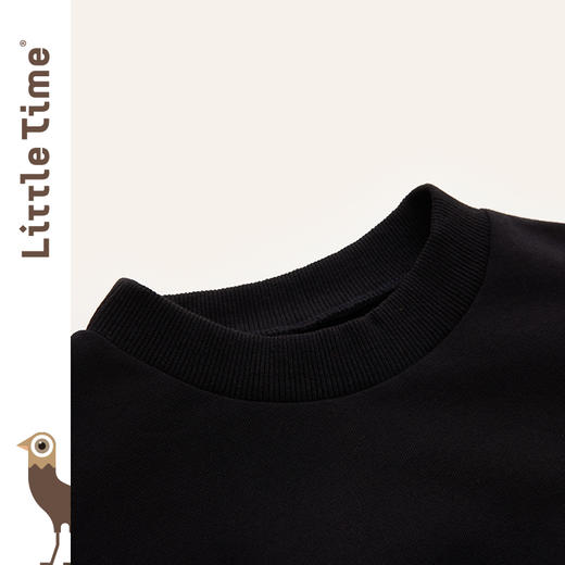 littletime2020春季新款 女童全棉卫衣拼接网纱裙简约儿童连衣裙 商品图2