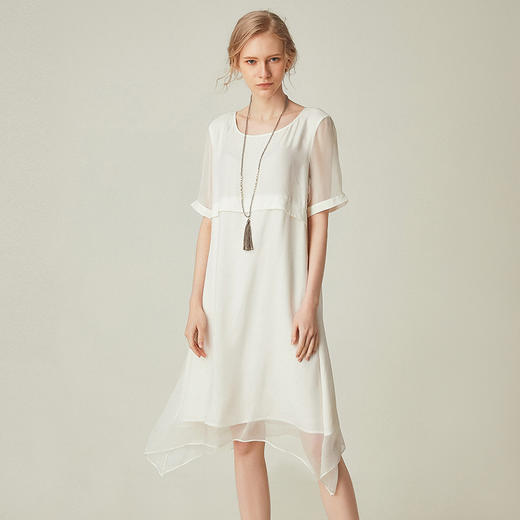 famecoco范可儿新款短袖连衣裙夏季宽松显瘦小清新中裙F193FA018 商品图0