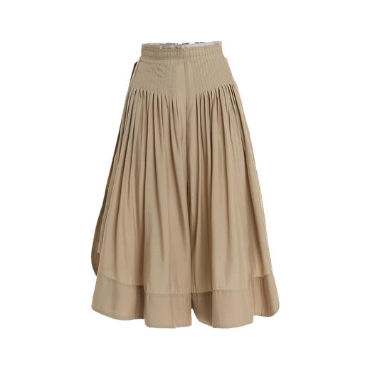 famecoco范可儿裤子女夏宽松直筒褶皱薄款五分裤阔腿裤F203GA009 商品图4