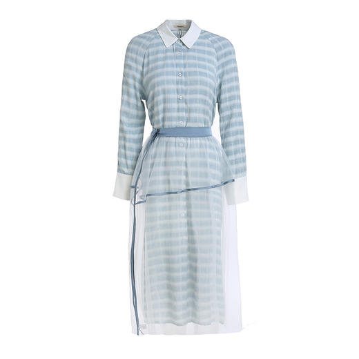 Famecoco范可儿连衣裙女格纹衬衫裙两件套F201EA006 商品图4