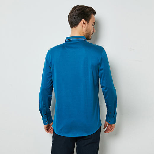 YvesFigarau伊夫·费嘉罗春秋新款男士长袖百搭纯棉衬衫612346 商品图4