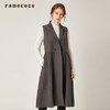 famecoco范可儿休闲中长款外套收腰双排扣马夹女 F195CA008 商品缩略图1