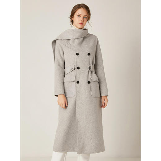 Famecoco范可儿羊毛大衣中长款毛呢大衣外套F198AC014 商品图0