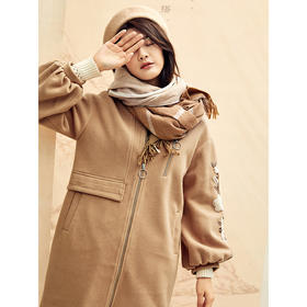 Famecoco范可儿百搭毛呢外套F188AC022