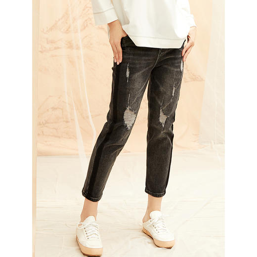 Famecoco范可儿牛仔裤修身显瘦小脚裤F198GA011 商品图2