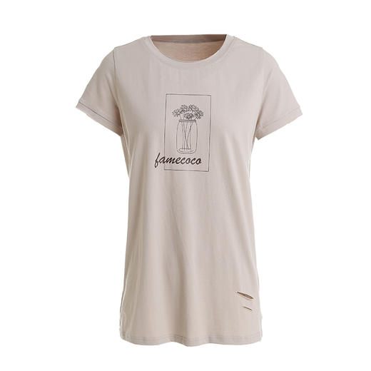 famecoco范可儿短袖T恤印花小清新上衣女F203BB013 商品图4