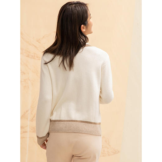 Famecoco范可儿高领毛衣女士秋冬内搭套头针织衫上衣F188DB019 商品图3