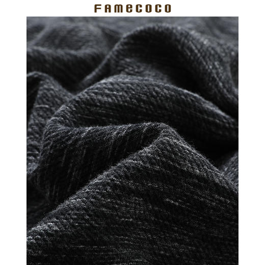 famecoco范可儿秋冬休闲裤女松紧腰宽松束脚哈伦裤F185GA004 商品图3