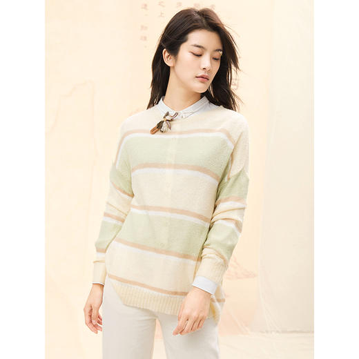 famecoco范可儿女士毛衣春季内搭羊毛针织衫上衣F195DB139 商品图0