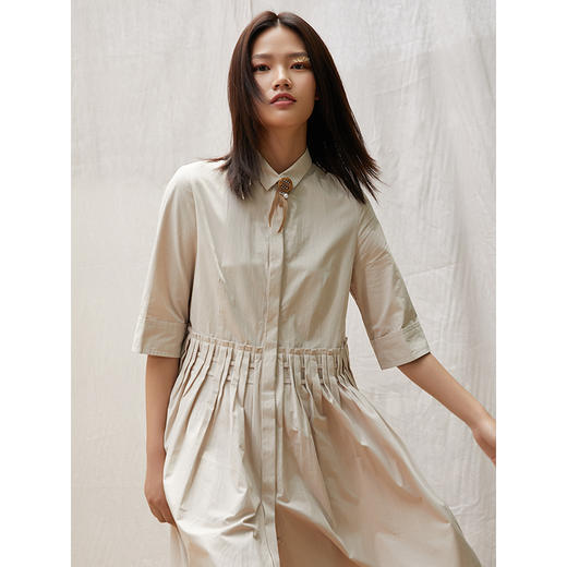 famecoco范可儿衬衫裙设计感小众2020新款夏季修身显瘦连衣裙女 商品图2