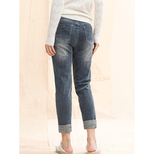 famecoco范可儿牛仔裤女春季破洞修身铅笔裤F195GA007 商品图2