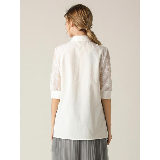 famecoco范可儿夏季法式复古五分袖衬衫F203BA041 商品图1