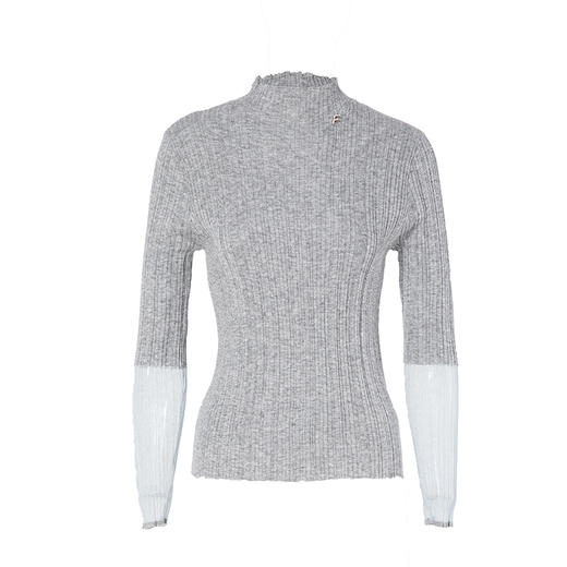 famecoco范可儿半高领打底衫女春内搭修身套头上衣F195DB013 商品图4