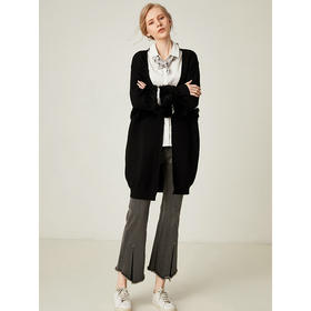 famecoco范可儿针织开衫中长款外套F191DA113