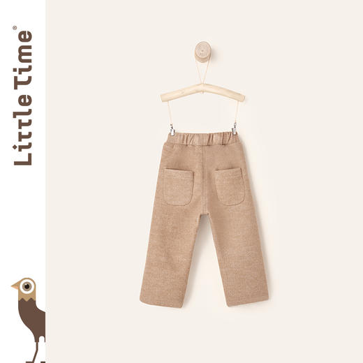 littletime童装2020春秋季新款小女童洋气休闲简约淑女毛呢裤子 商品图1