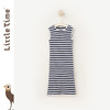 littletime童装2020夏季新款女童亲子装长裙无袖简约条纹连衣裙 商品缩略图1