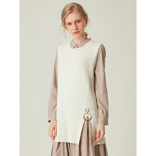 famecoco范可儿造型马甲无袖毛衣背心F191CA003 商品图2