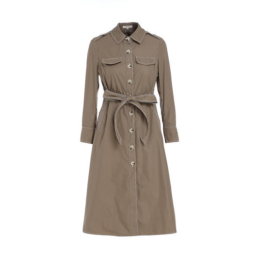 famecoco范可儿赫本风衬衫连衣裙小心机收腰显瘦中长款F191FA032 商品图4