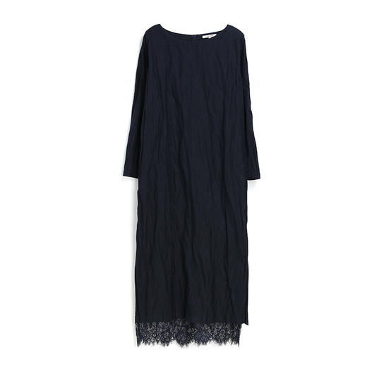 famecoco范可儿连衣裙宽松显瘦蕾丝下摆长款连衣裙F195FA017 商品图3