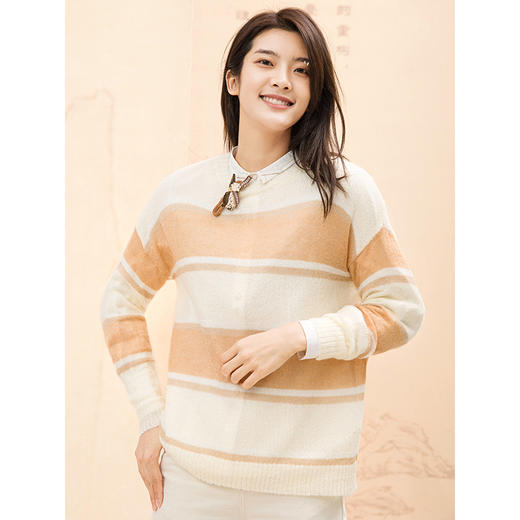 famecoco范可儿女士毛衣春季内搭羊毛针织衫上衣F195DB139 商品图2