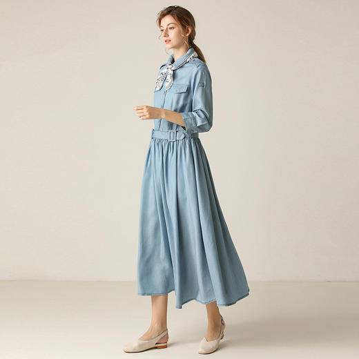 famecoco范可儿衬衫裙气质女神范牛仔裙连衣裙女F203FA056 商品图2