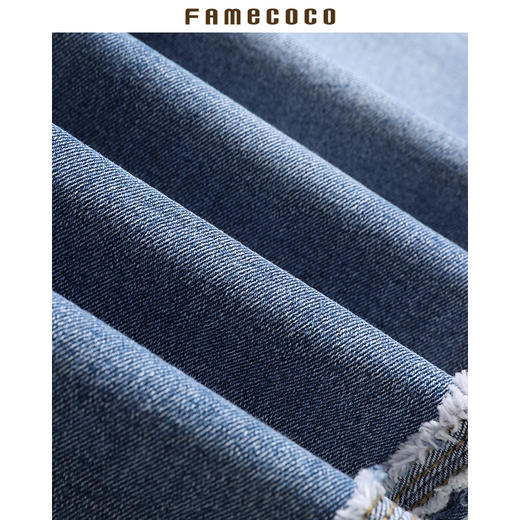 famecoco范可儿纯棉铅笔裤修身小脚裤九分裤F185GA157 商品图3