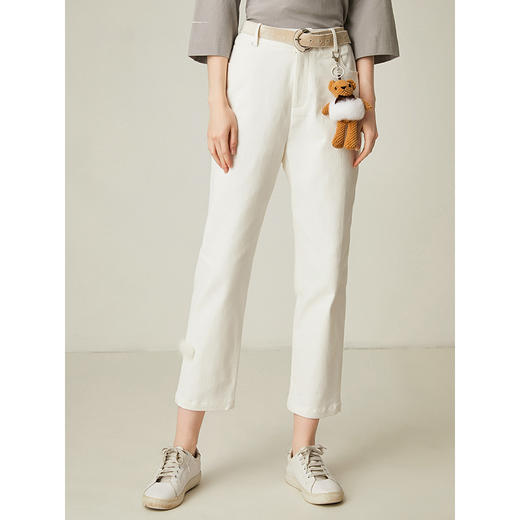 Famecoco范可儿高腰显瘦时尚百搭长裤小脚休闲裤F198GA002 商品图2