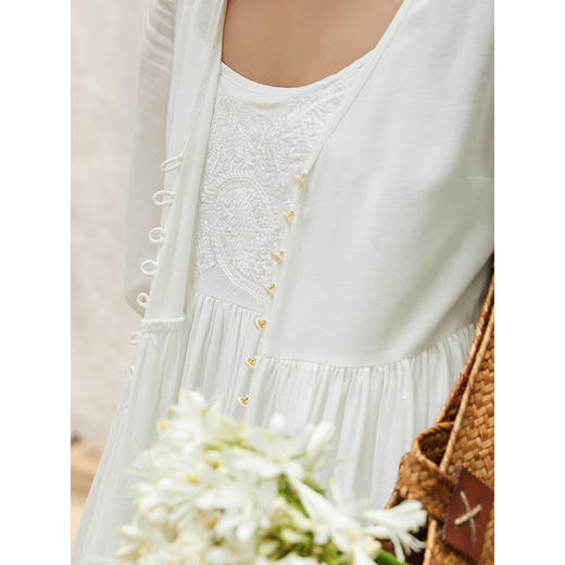 famecoco范可儿连衣裙法式复古气质两件套套装裙女F203EA001 商品图3