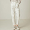 famecoco范可儿女士纯棉休闲裤九分裤秋季直筒百搭白色F195GA020 商品缩略图0