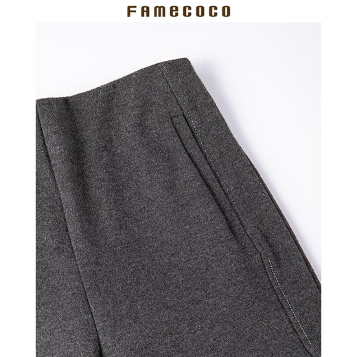 famecoco范可儿女秋冬季口袋休闲修身弹力铅笔裤长裤F178GA008 商品图2