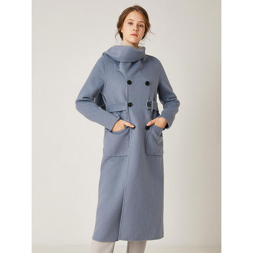 Famecoco范可儿羊毛大衣中长款毛呢大衣外套F198AC014 商品图1