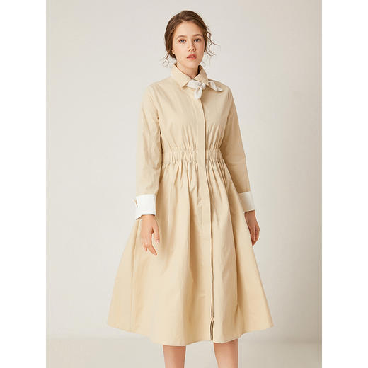 famecoco范可儿衬衫裙收腰显瘦中长款连衣裙F195FA011 商品图0