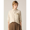 famecoco范可儿夏季法式复古五分袖衬衫F203BA041 商品缩略图2