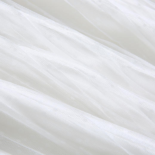 famecoco范可儿白色雪纺半身裙新款纯色显瘦中长款纱裙F195HA002 商品图3