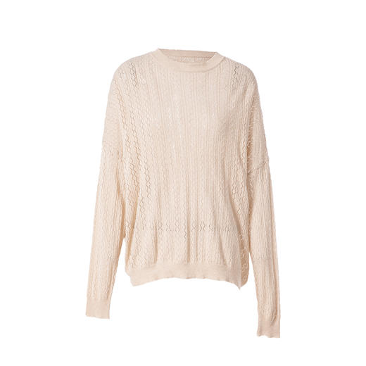 famecoco范可儿毛衣针织衫薄款打底内搭套头上衣F195DB137 商品图4