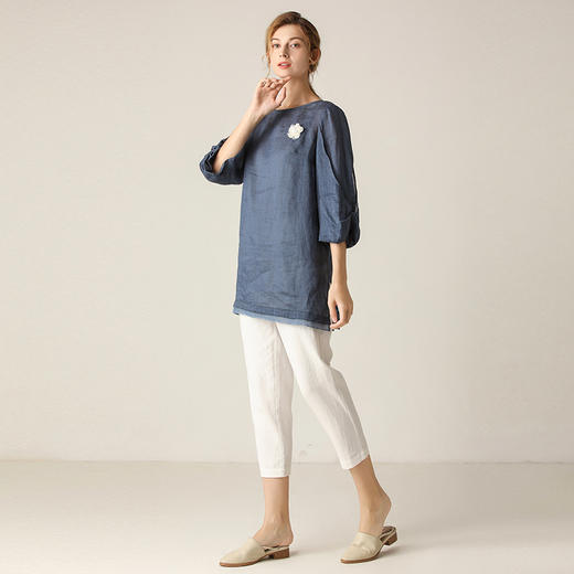 famecoco范可儿衬衫夏季设计感小众百搭薄款衬衫女F203BD022 商品图3